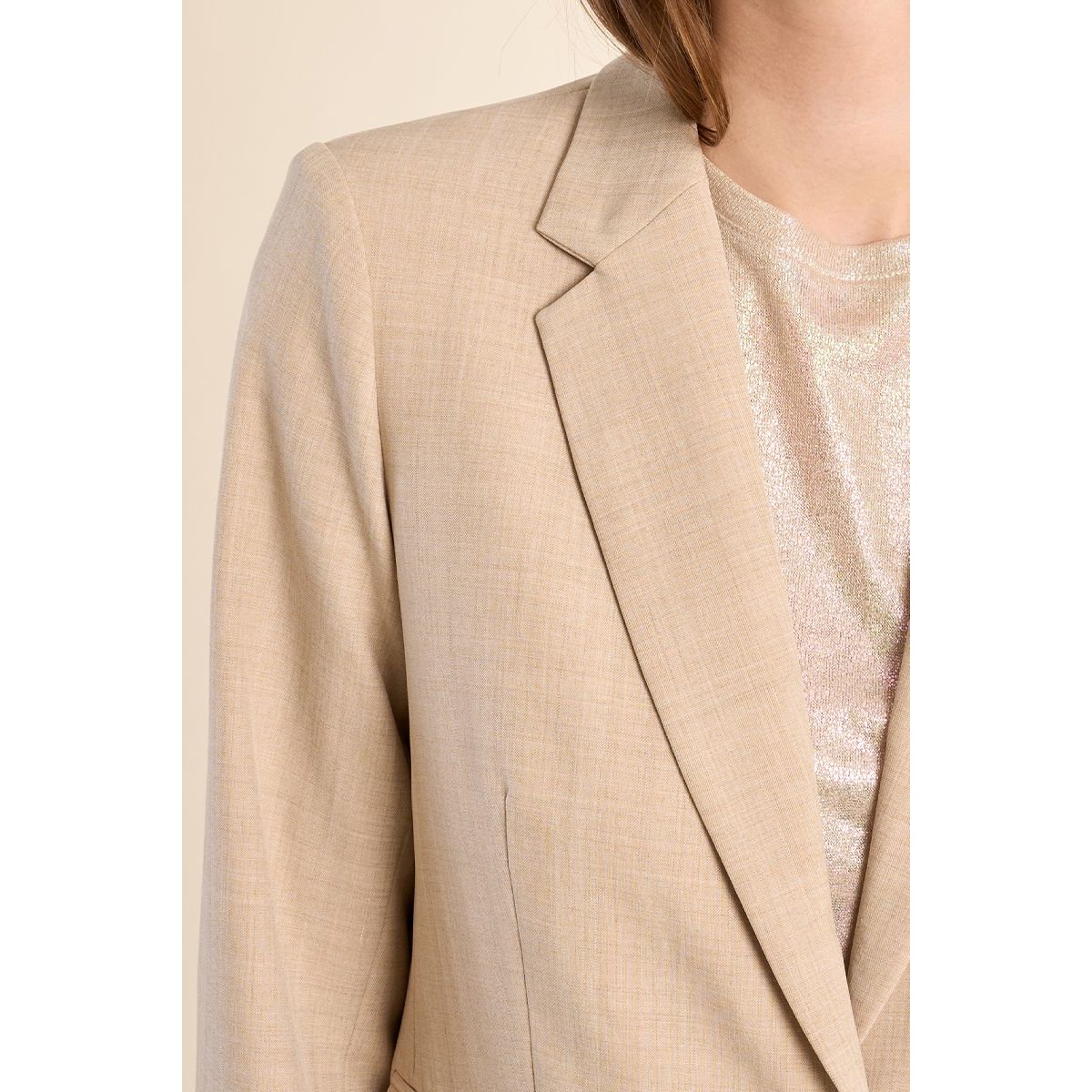 Blazer droit beige, MOLLY BRACKEN