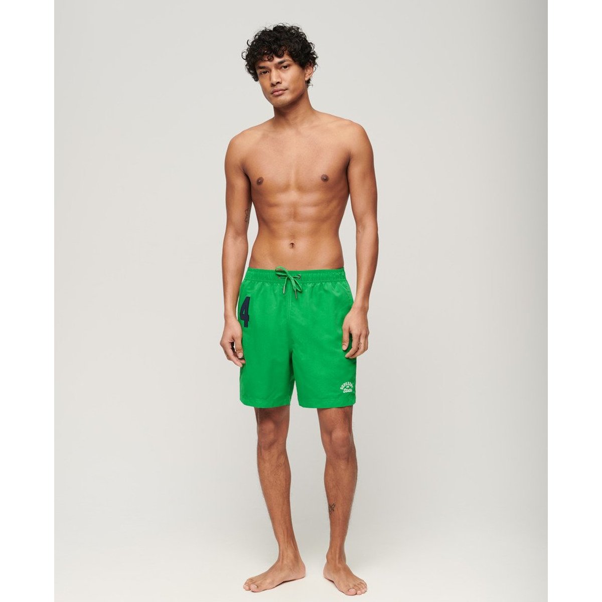 Short de bain Polo recyclé 43 cm vert drop kick, SUPERDRY