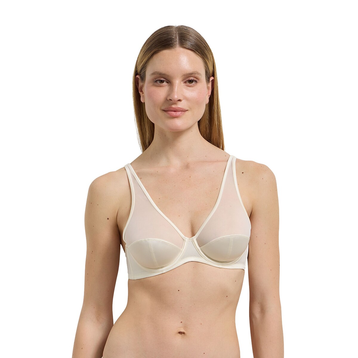 Soutien-gorge Glossy DIM x Inès de la Fressange ivoire, DIM