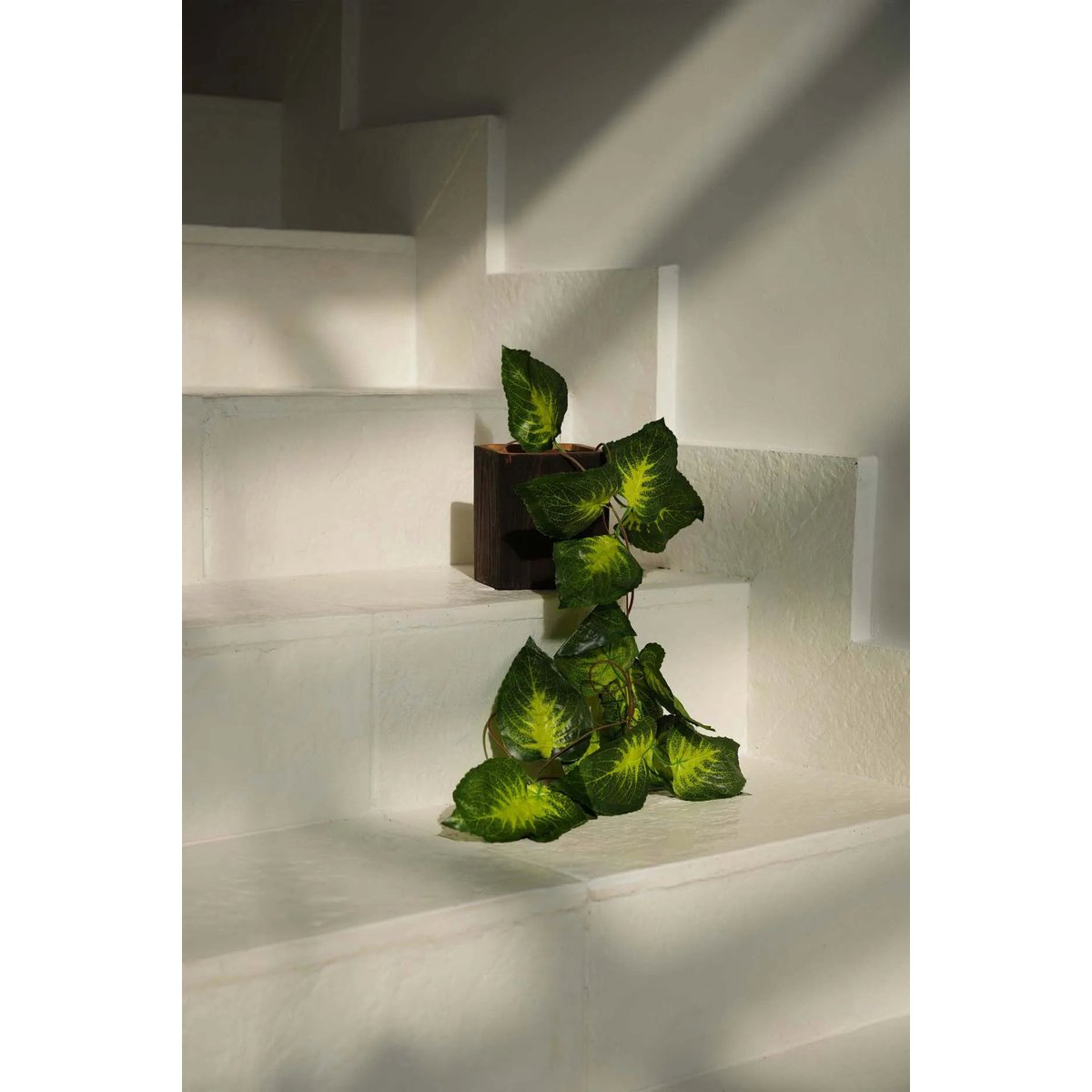 Vase teck carré BONDI noir beige, BAZAR BIZAR