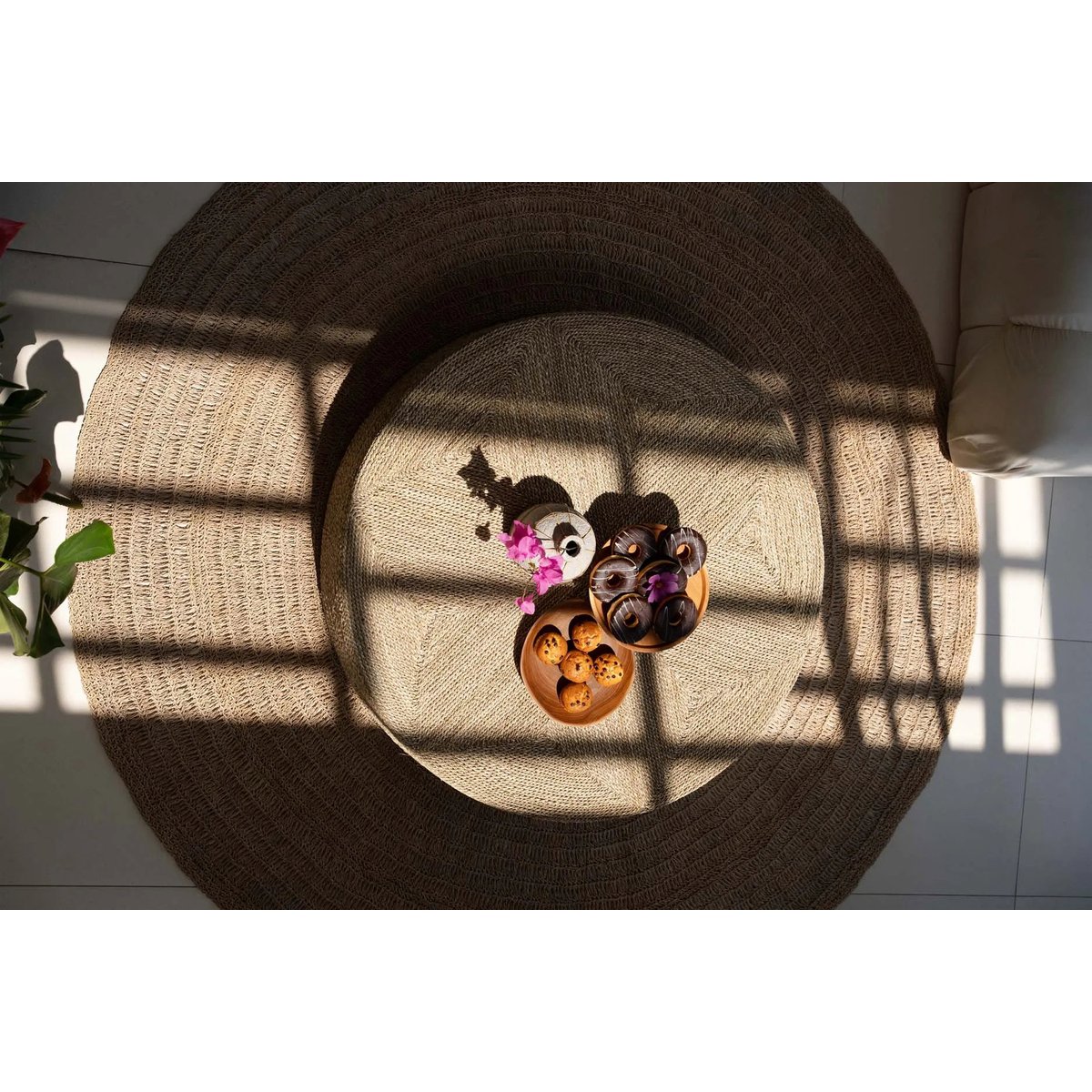 Assiette en bois de teck TEAK ROOT beige, BAZAR BIZAR
