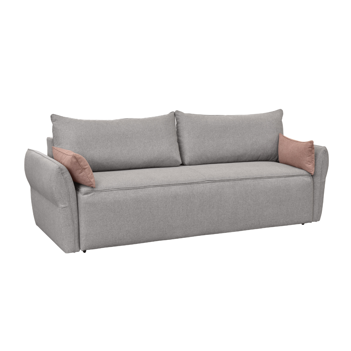 Canapé lit 3 places avec coffre et matelas L238 cm - LAGOS gris, CALICOSY