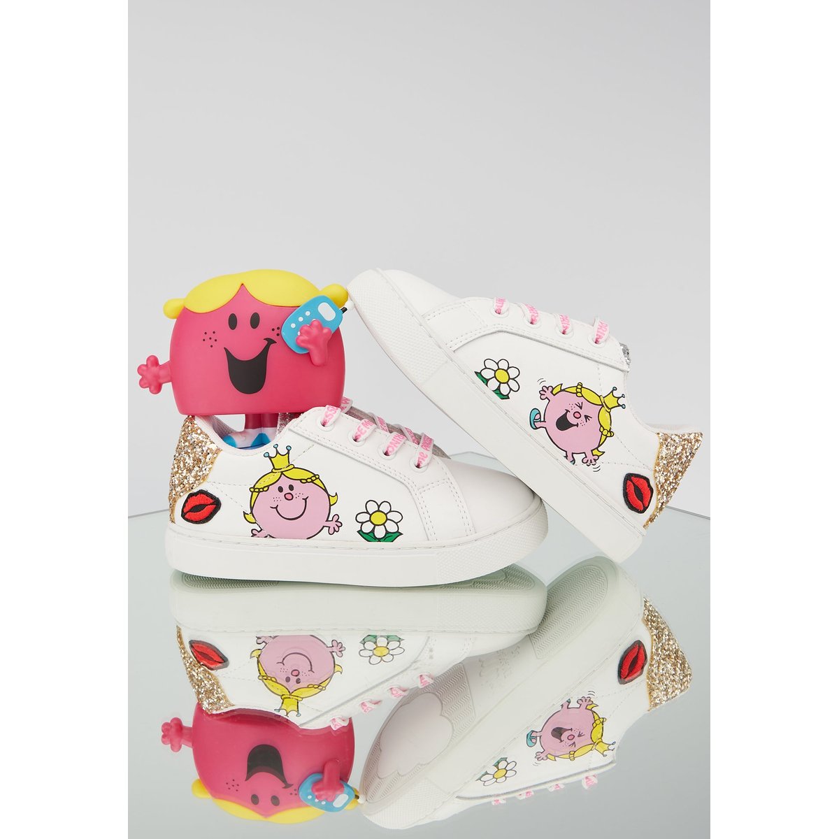 Baskets Enfant En Cuir Mini Simone Monsieur Madame Princesse blanc, BONS BAISERS