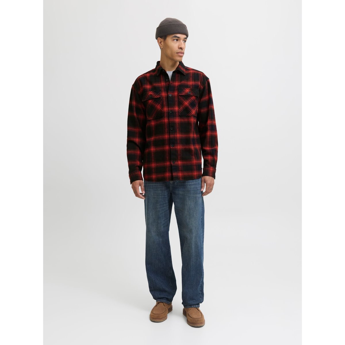 Surchemise pompeian red 1, JACK & JONES