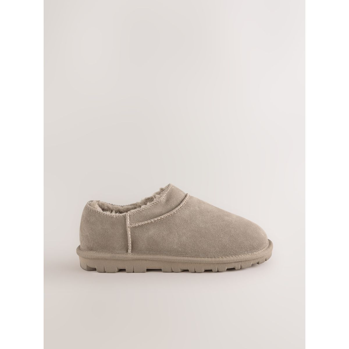 Mini chaussons bottines en daim gris/marron, NEXT