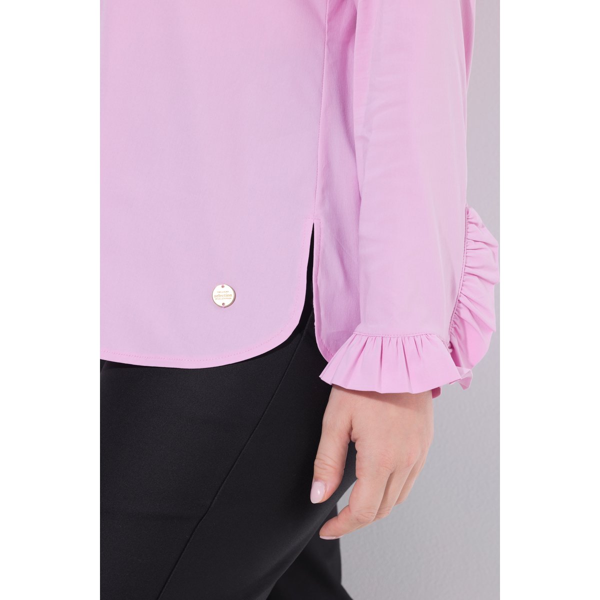 Blouse manches longues et col calice vieux rose, ULLA POPKEN