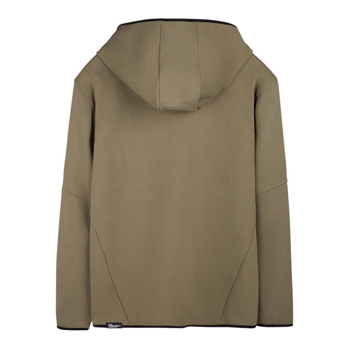 Sweat en coton mélangé taupe à coupe droite pourvu d'un col à capuche taupe, TEDDY SMITH
