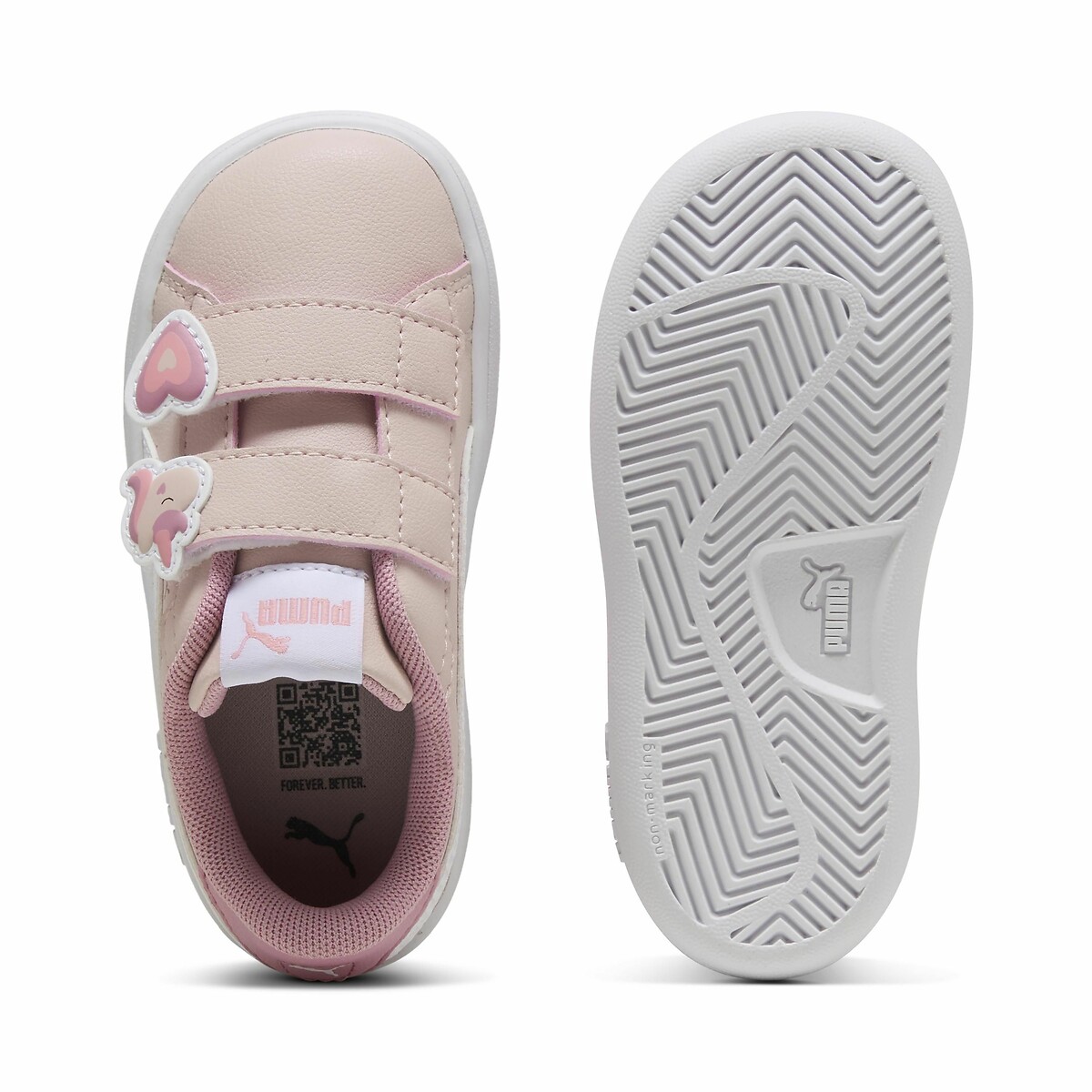 Sneakers Smash 3.0 Badges mauve/wit, PUMA