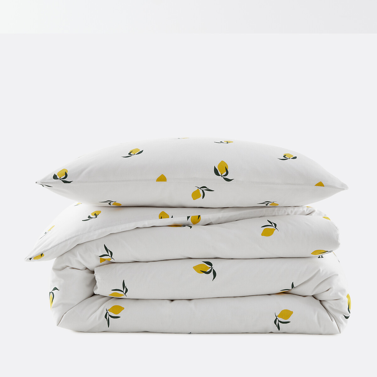 Parure de lit enfant coton, taie rect., Citron imprimé, LA REDOUTE INTERIEURS
