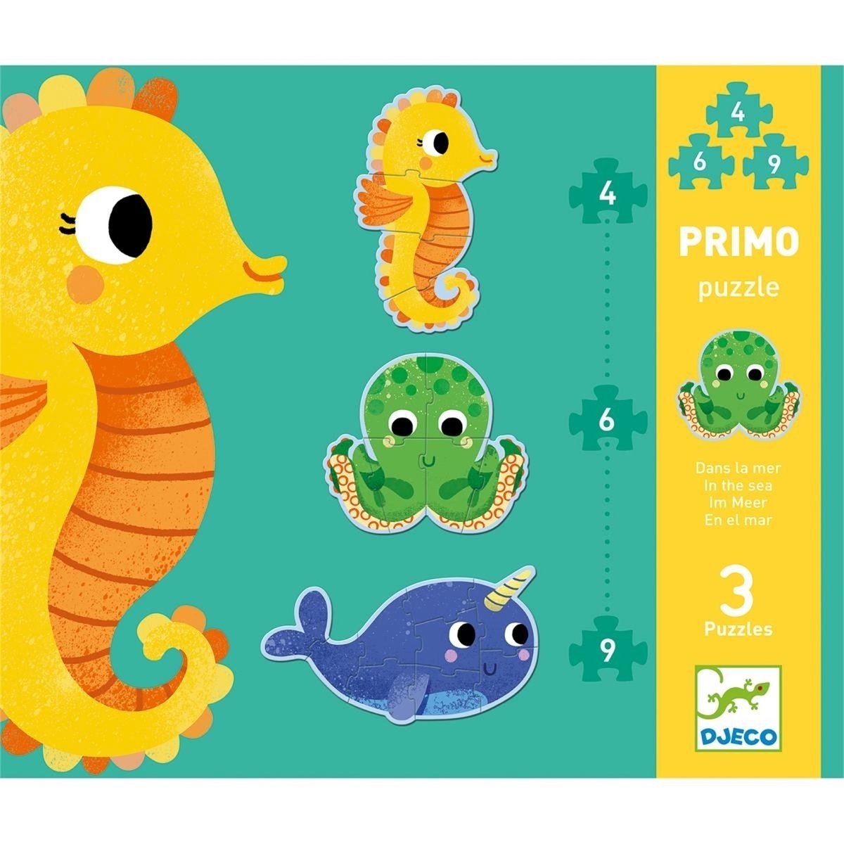 Primo puzzle dans la mer multicolore, DJECO