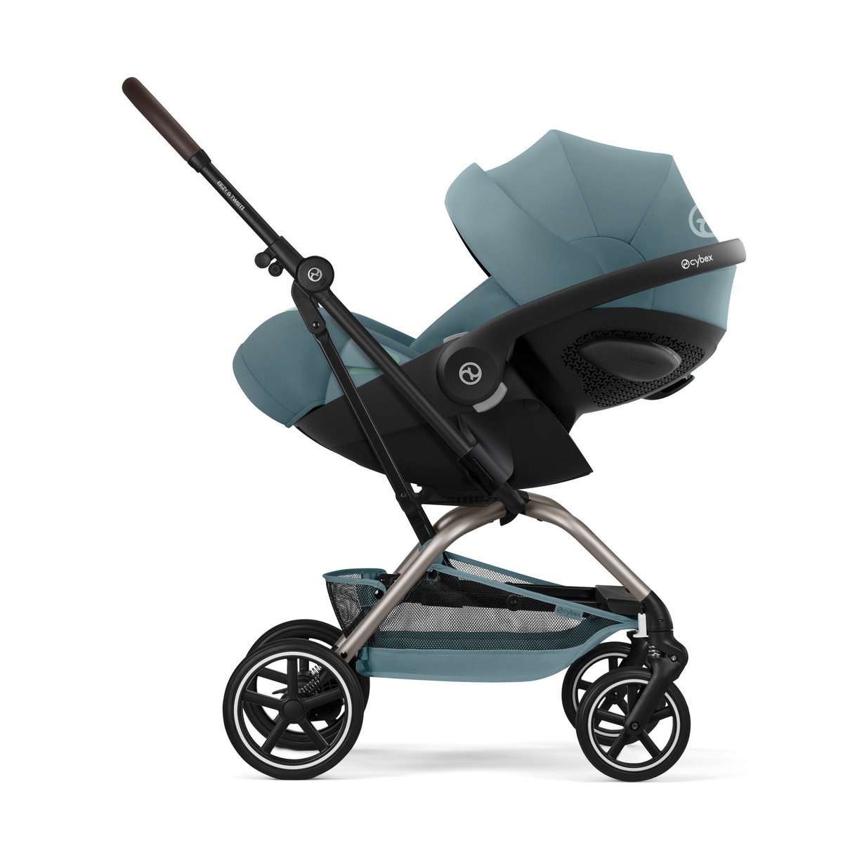Pack poussette duo Eezy S Twist+ 2 + siège auto Cloud G i-Size bleu stormy blue, CYBEX