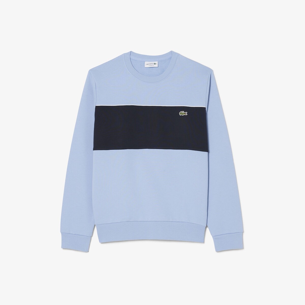Colour Block Fleece Classic Fit Sweatshirt sky blue, LACOSTE