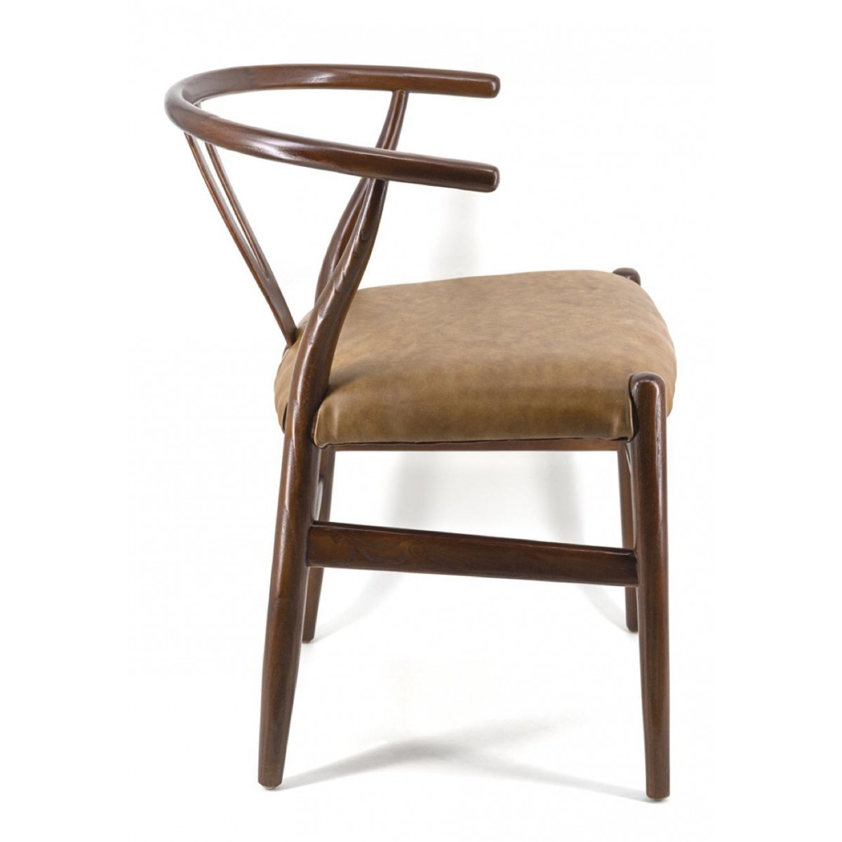 Chaise cuir marron, DECORATION D’AUTREFOIS