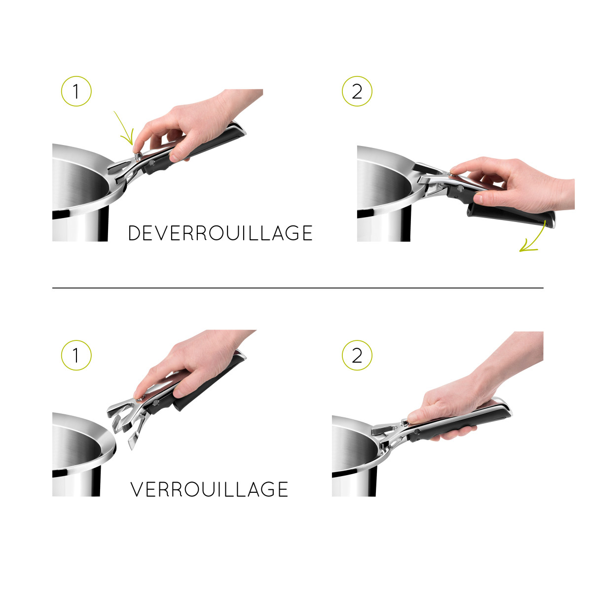 Poignée amovible - YCÔNE gris, CUISINOX