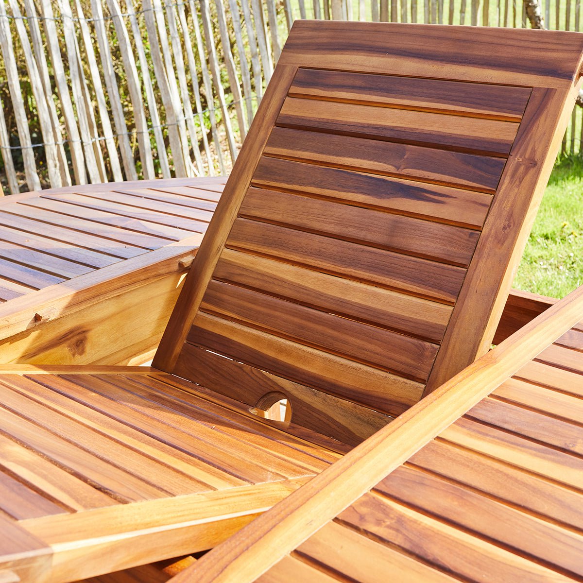 Salon de jardin en teck huilé extensible 4/8 places BALI marron, BERAH GETAH