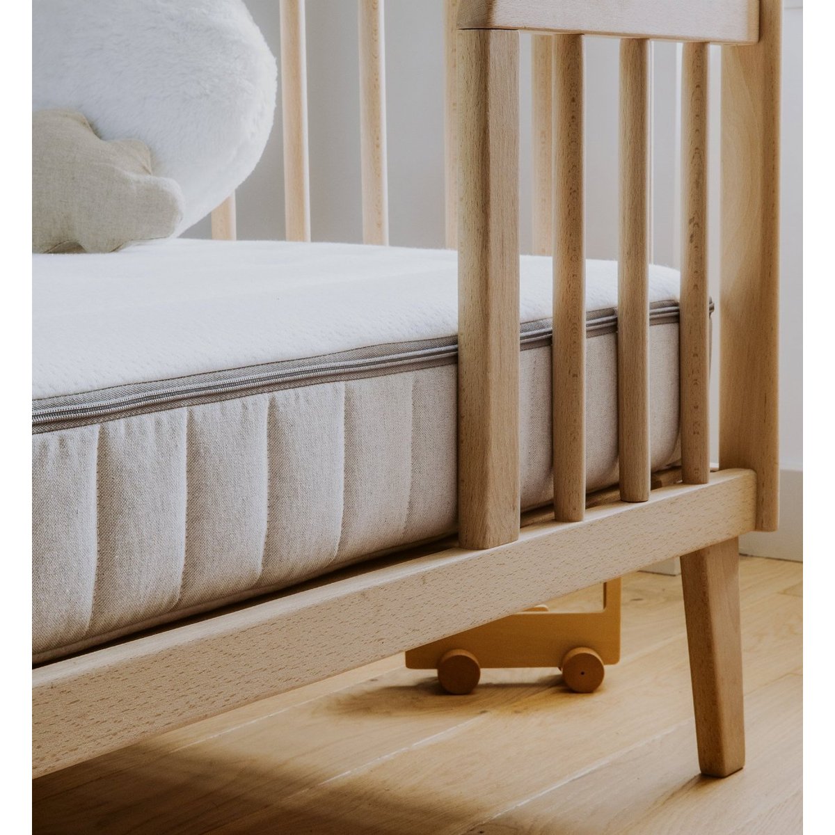 Housse de matelas bébé, épaisseur 12cm EVO R blanc, KADOLIS