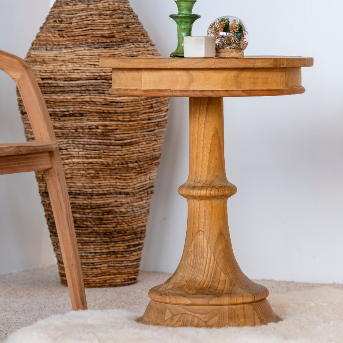 Guéridon en bois de mindi SUZON couleur unique, HYDILE