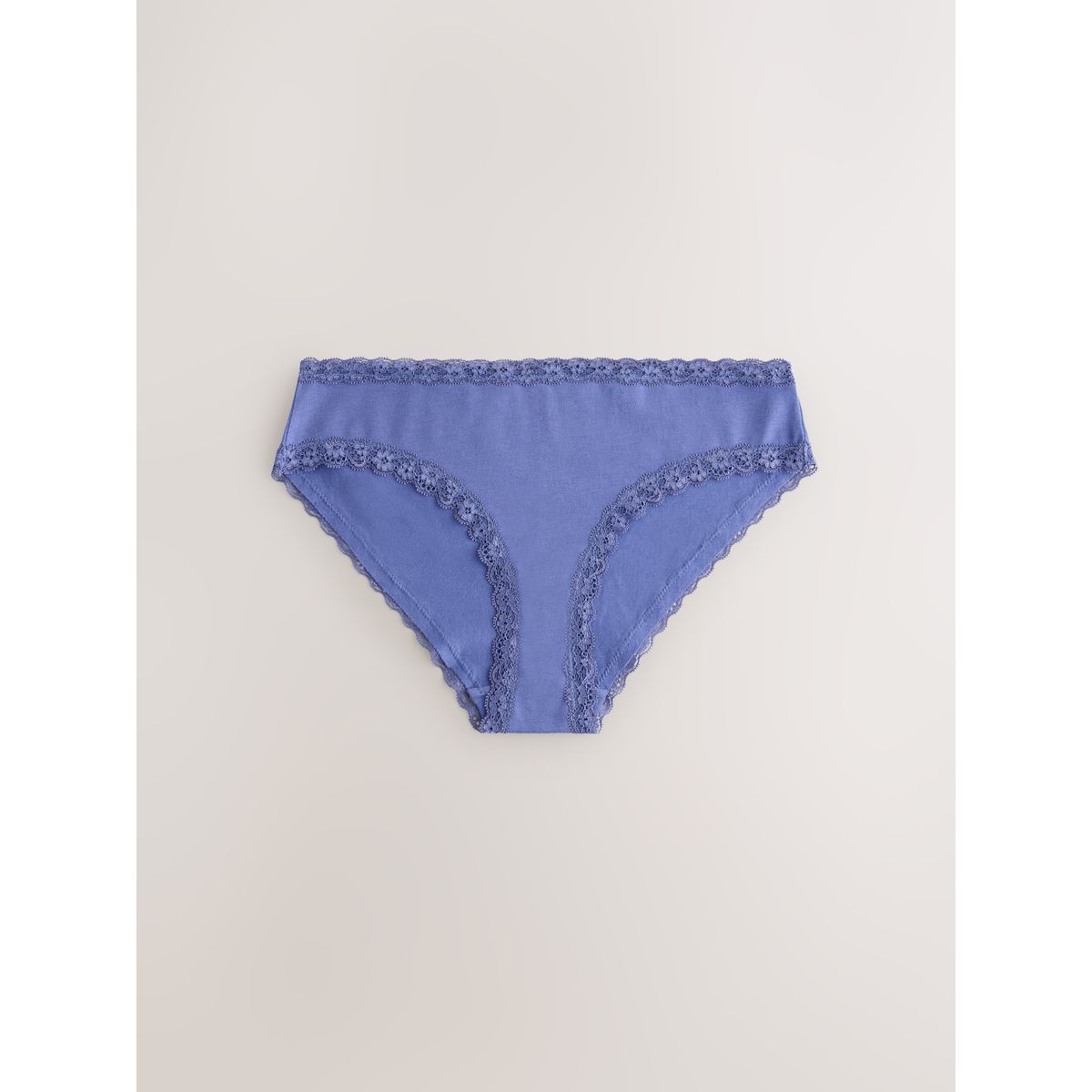 Culotte en dentelle et coton, lot de 4 bleu marine rayé, NEXT