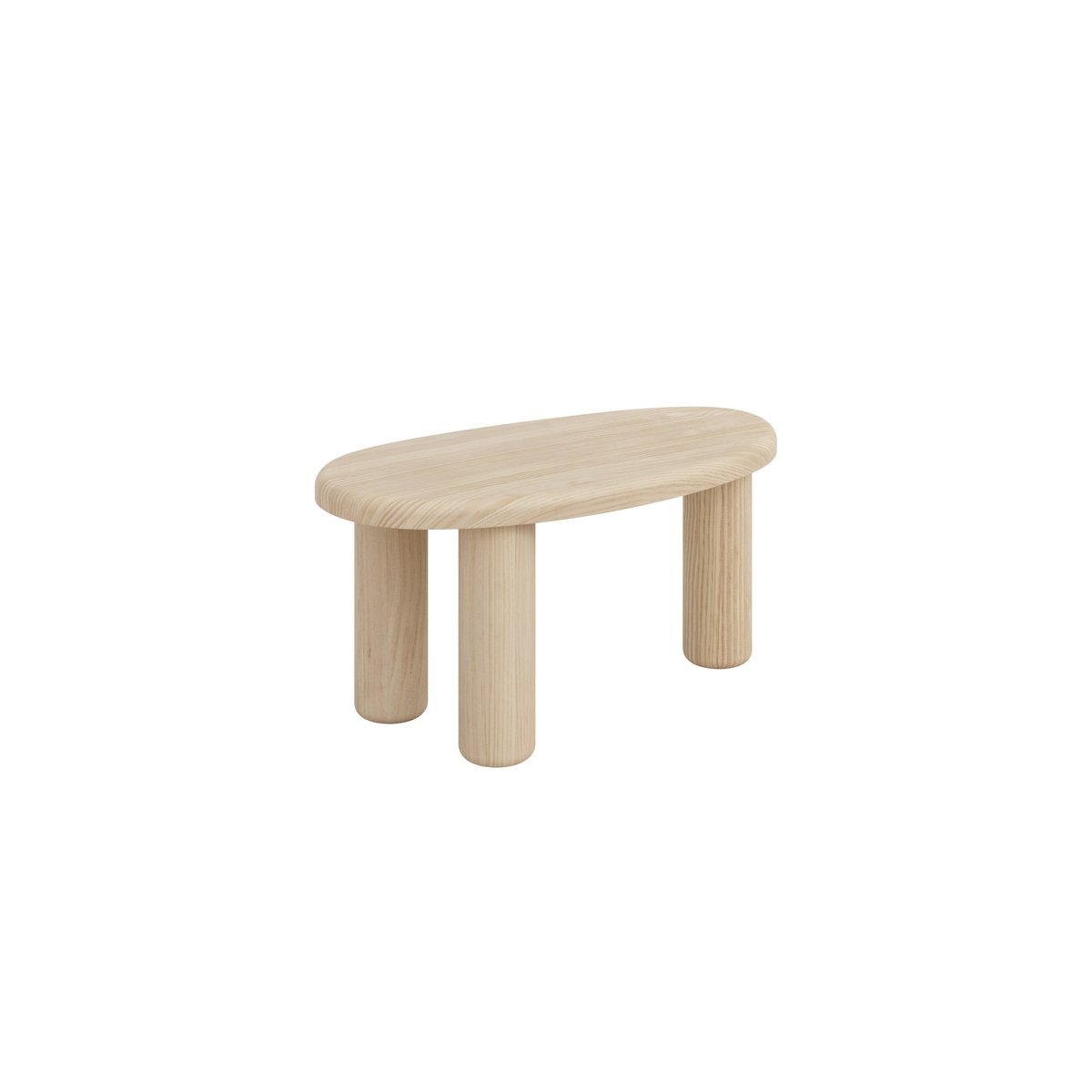 Table basse en pin massif non verni TUNA bois clair, NAAN FURNITURE