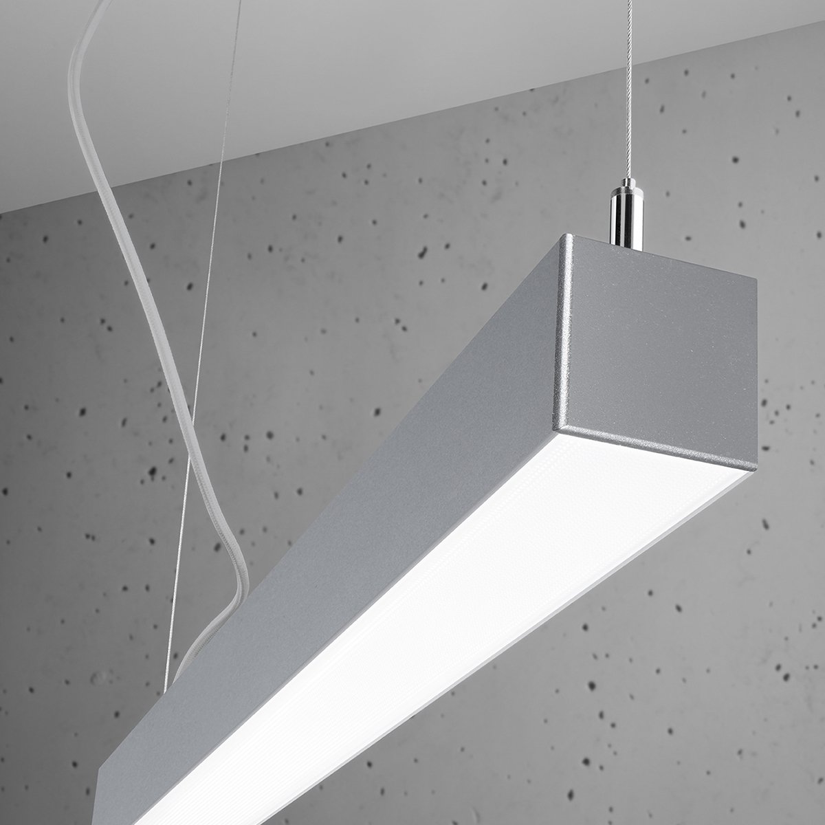 Suspension Aluminium Gris LED 1 Pinne gris, EDEN