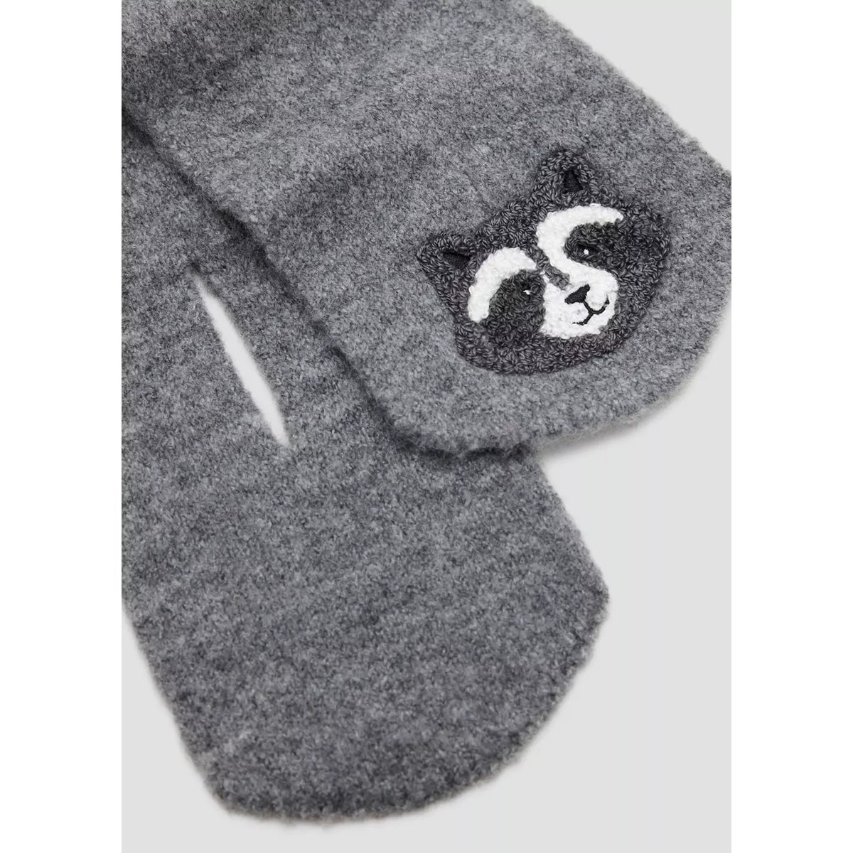 Écharpe en maille détail raton laveur gris, MANGO BABY