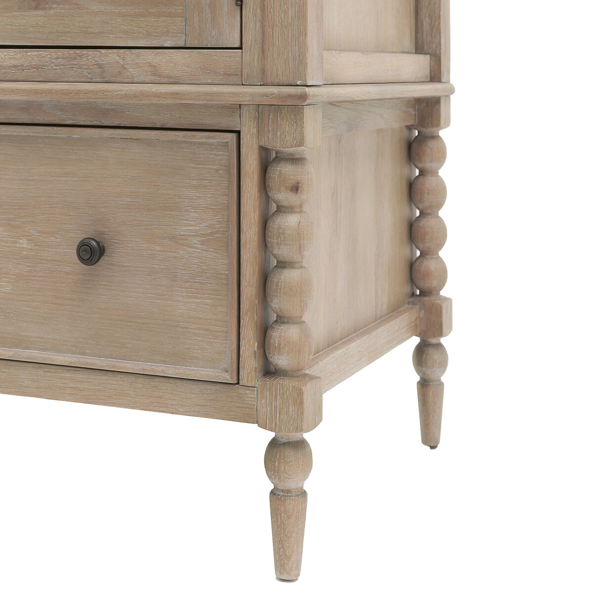 Ames Oak 2 Door 1 Drawer Wardrobe with Pompom Legs oak, ÉDITÉ