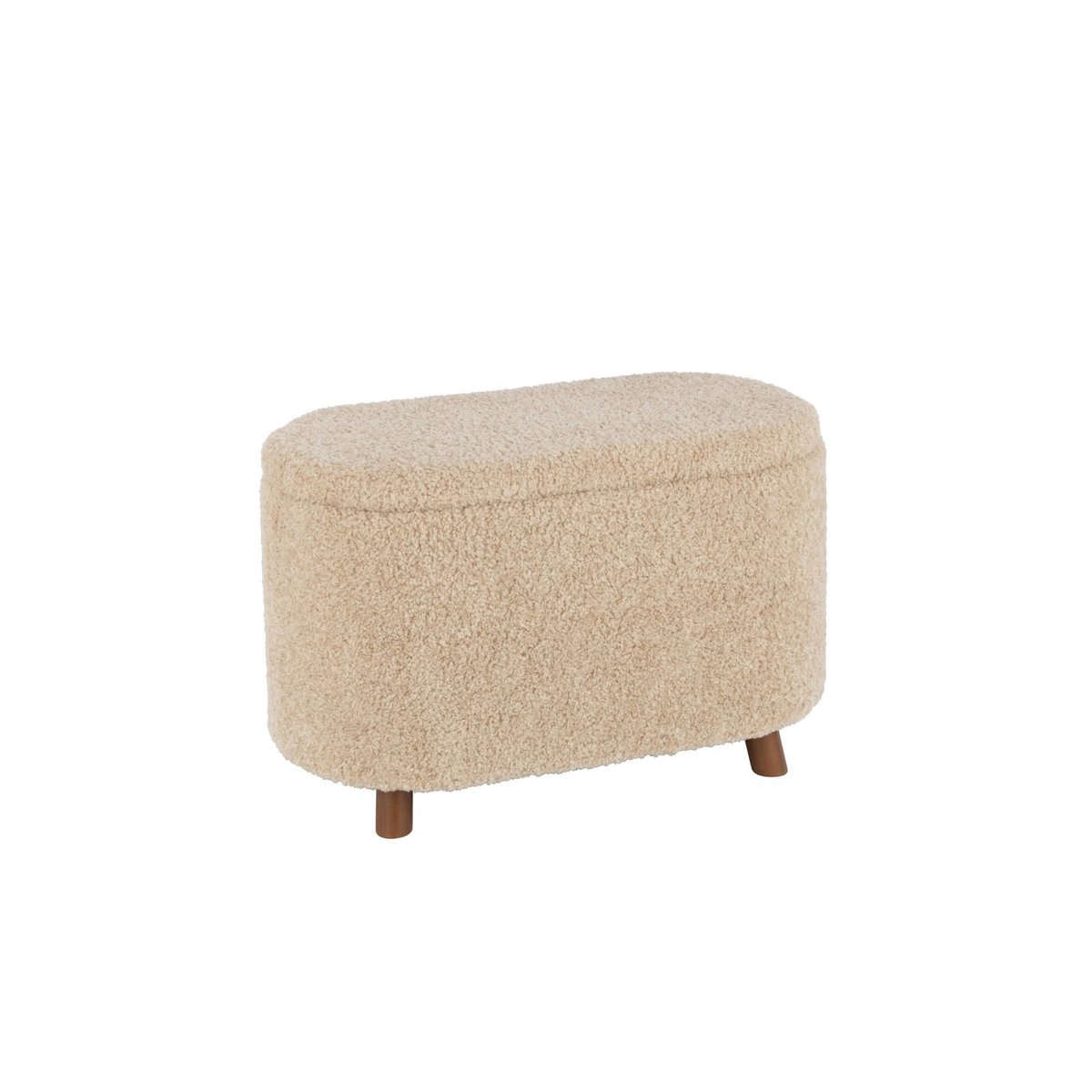 Banc coffre 1 place en tissu peluche beige L80 - GRIZZLY beige, HELLIN, DEPUIS 1862