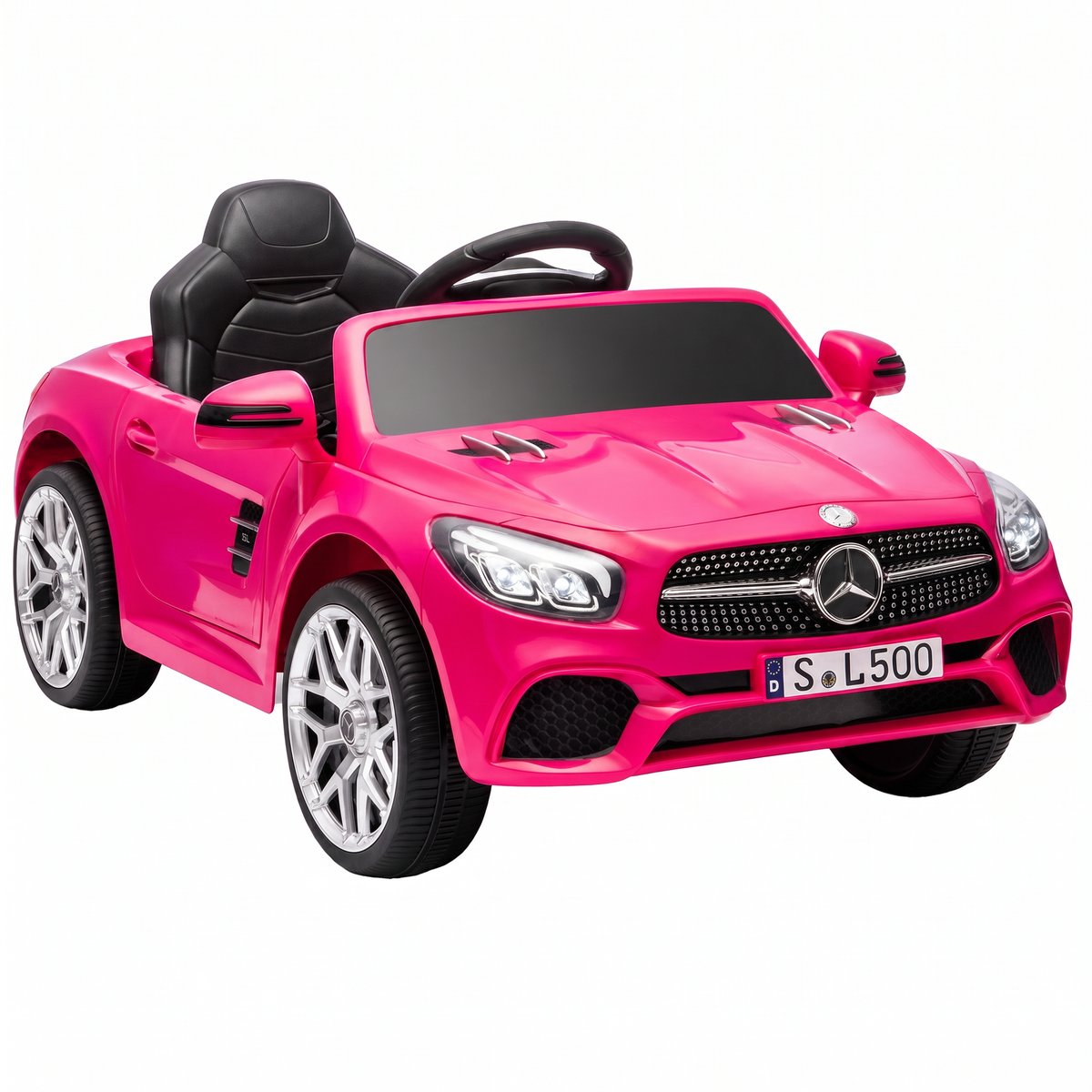 Voiture électrique à conducteur assis PP Rose rose, argenté, noir, AIYAPLAY