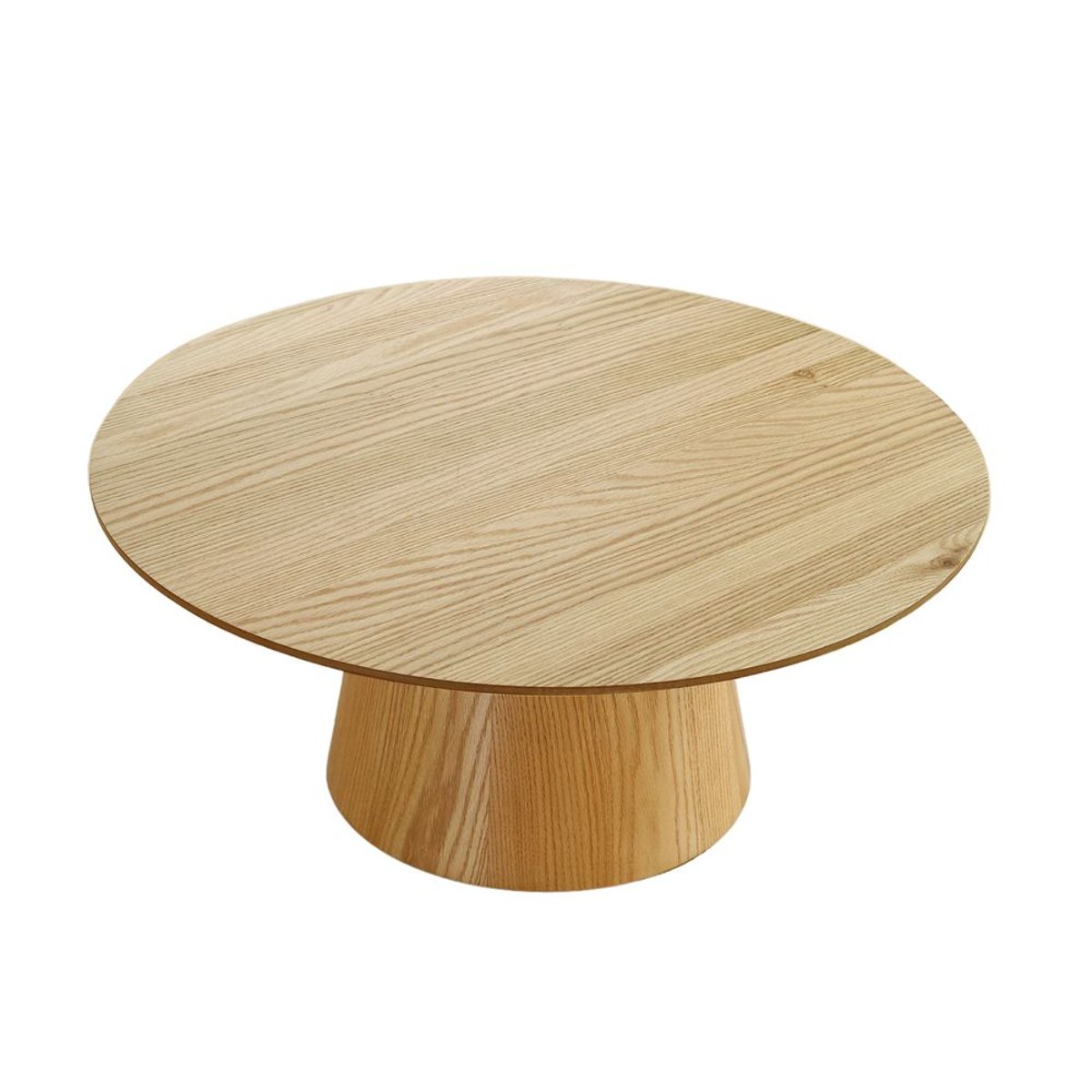 Table basse D80 cm placage chêne naturel clair, ZAGO