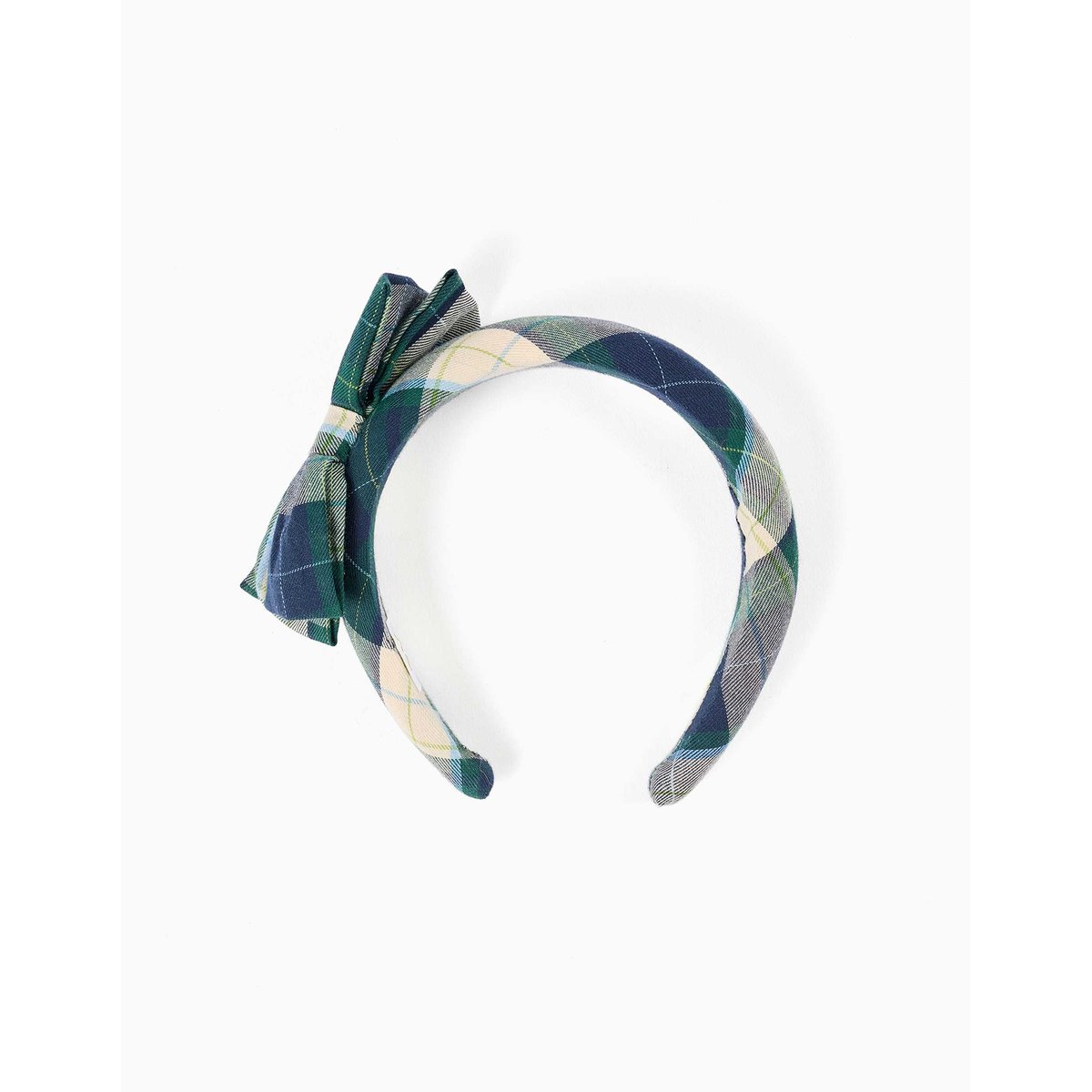 Serre-tête rembourré à carreaux B&S bleu foncé, ZIPPY