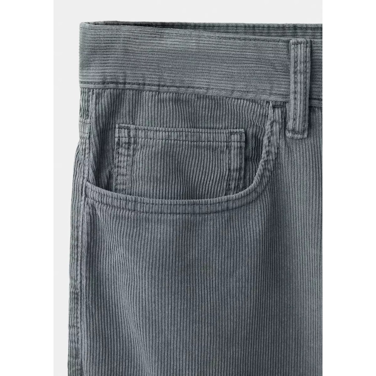 Jean droit en velours côtelé bleu, MANGO TEEN