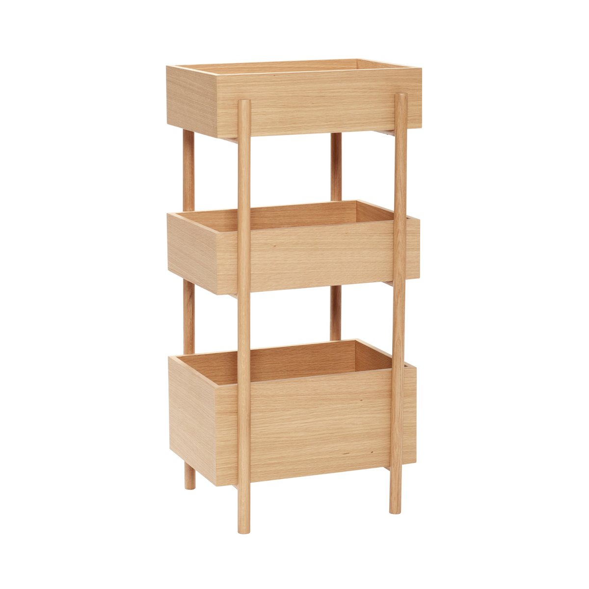 Table console en placage de chêne et bois de chêne STACK. naturel, HUBSCH