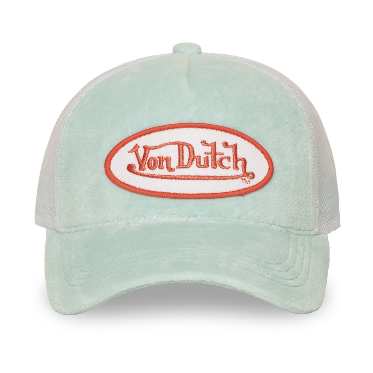 Casquette trucker KYLIE vert pastel/orange/blanc, VON DUTCH