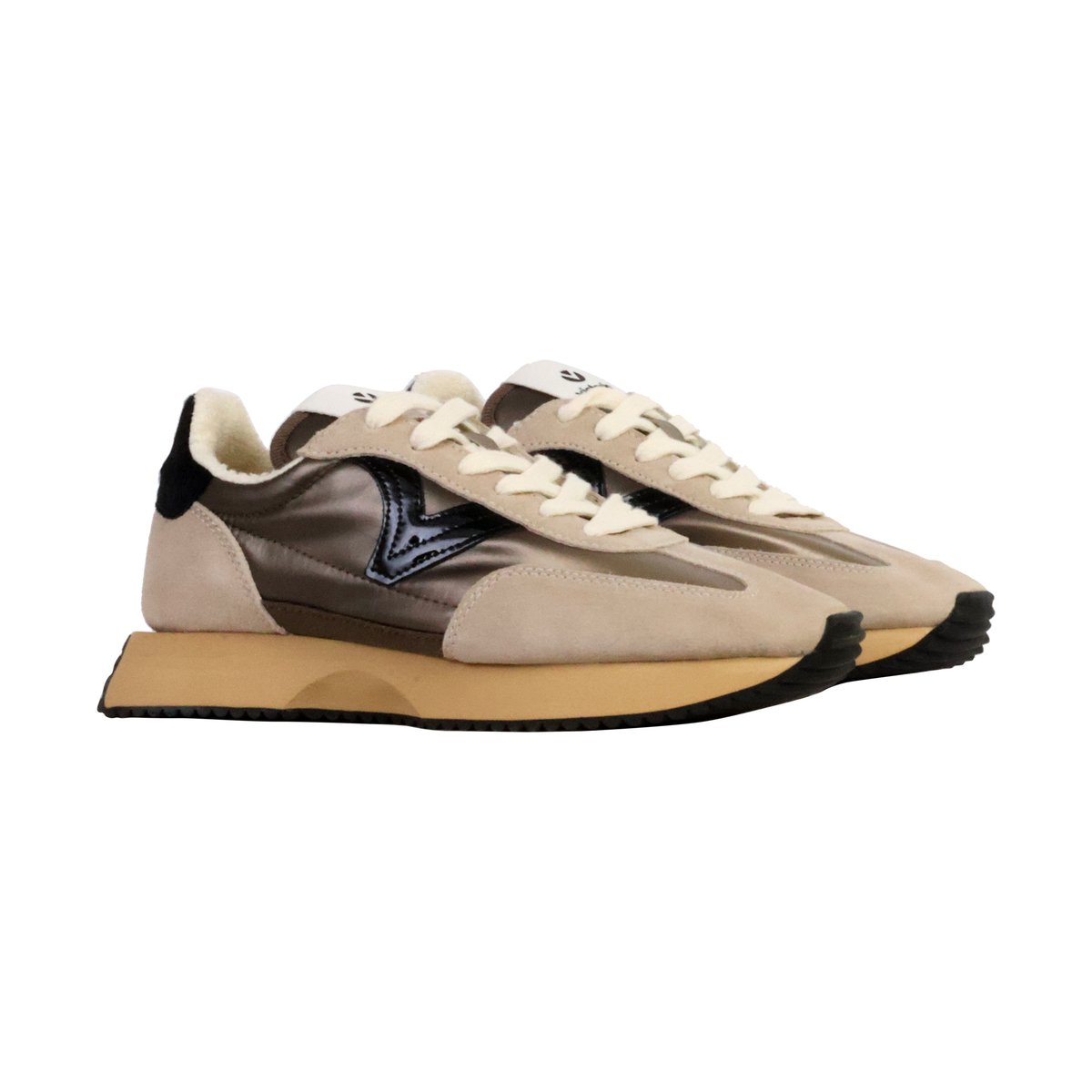 Basket Basse Cuir beige, VICTORIA