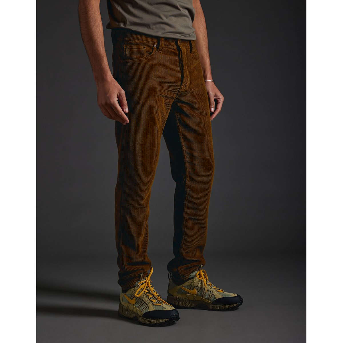 PANTALON REGULAR VELOURS CAPO marron, PULLIN
