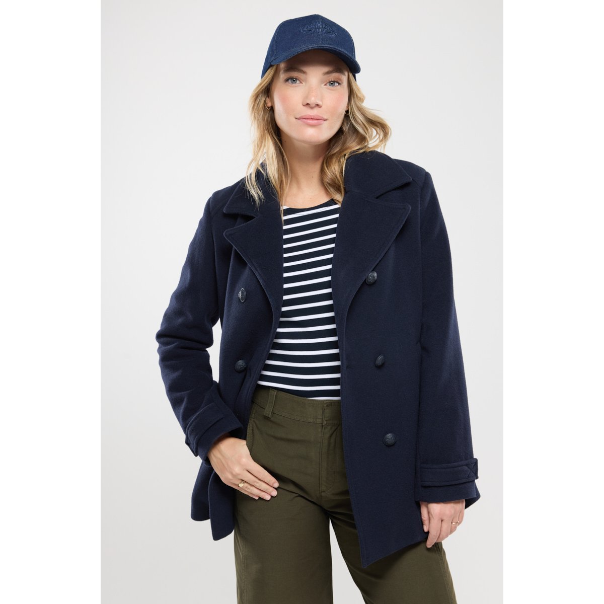 Caban en velours de laine PENFRET rich navy, ARMOR-LUX