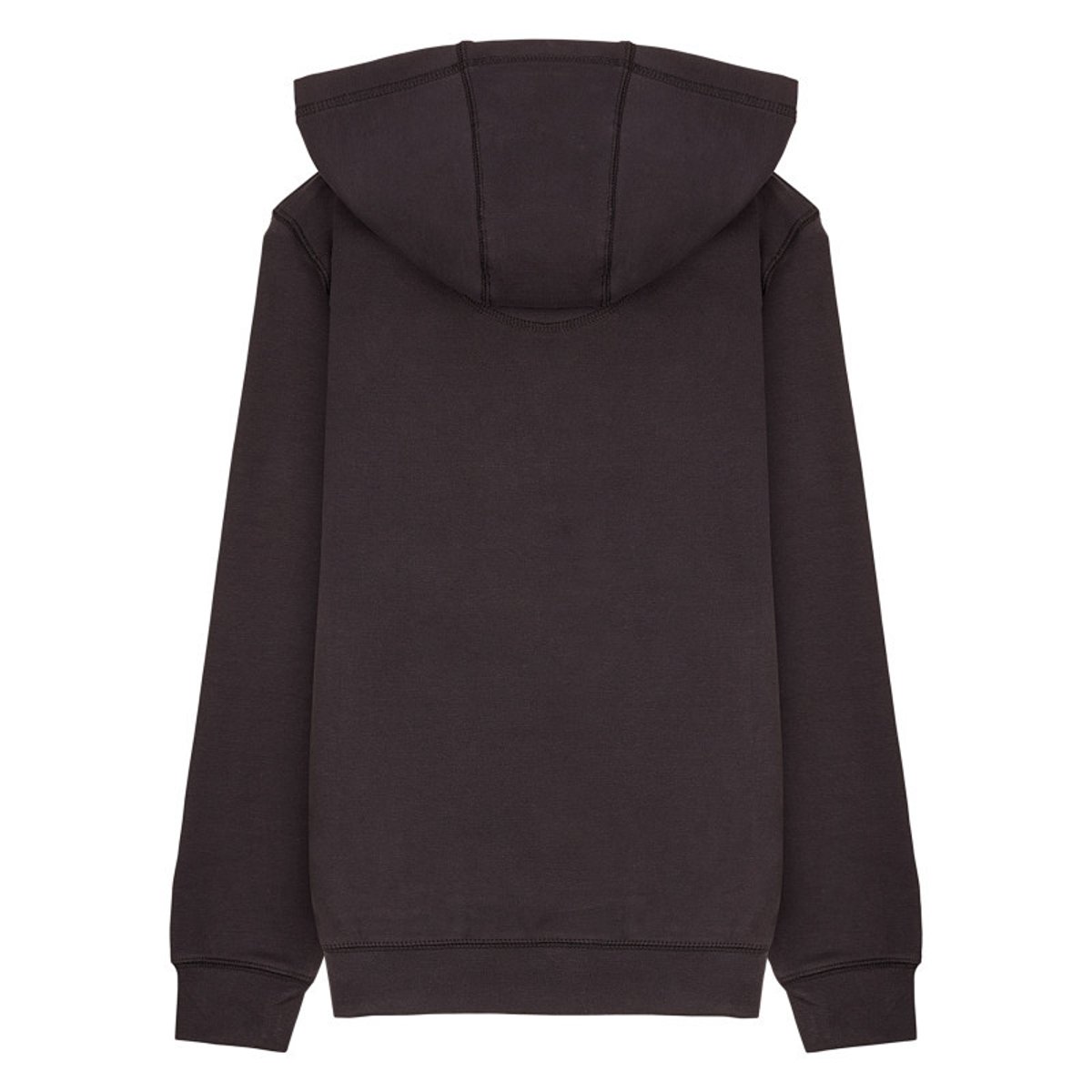 Sweat à capuche en coton noir uni à coupe droite avec le nom de la marque noir, TEDDY SMITH