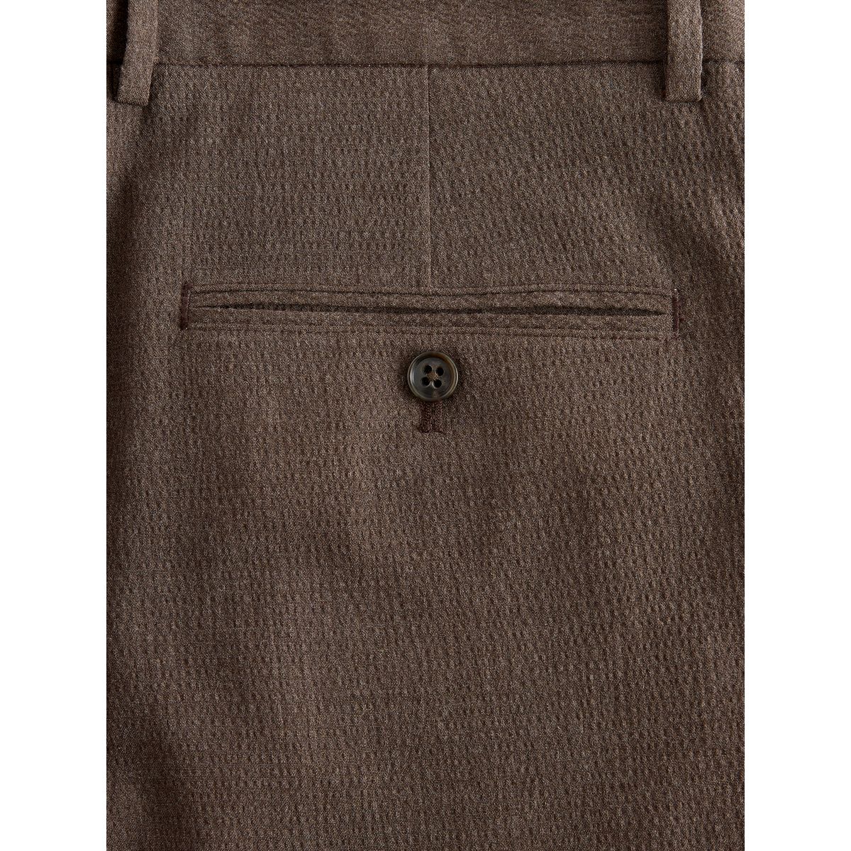 Pantalon de costume décontracté en seersucker marron, NEXT