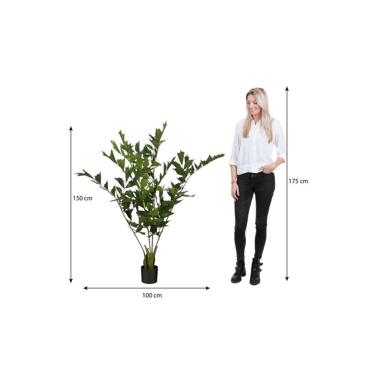 Plante artificielle FISHTAIL PALM vert, MICA DECORATIONS