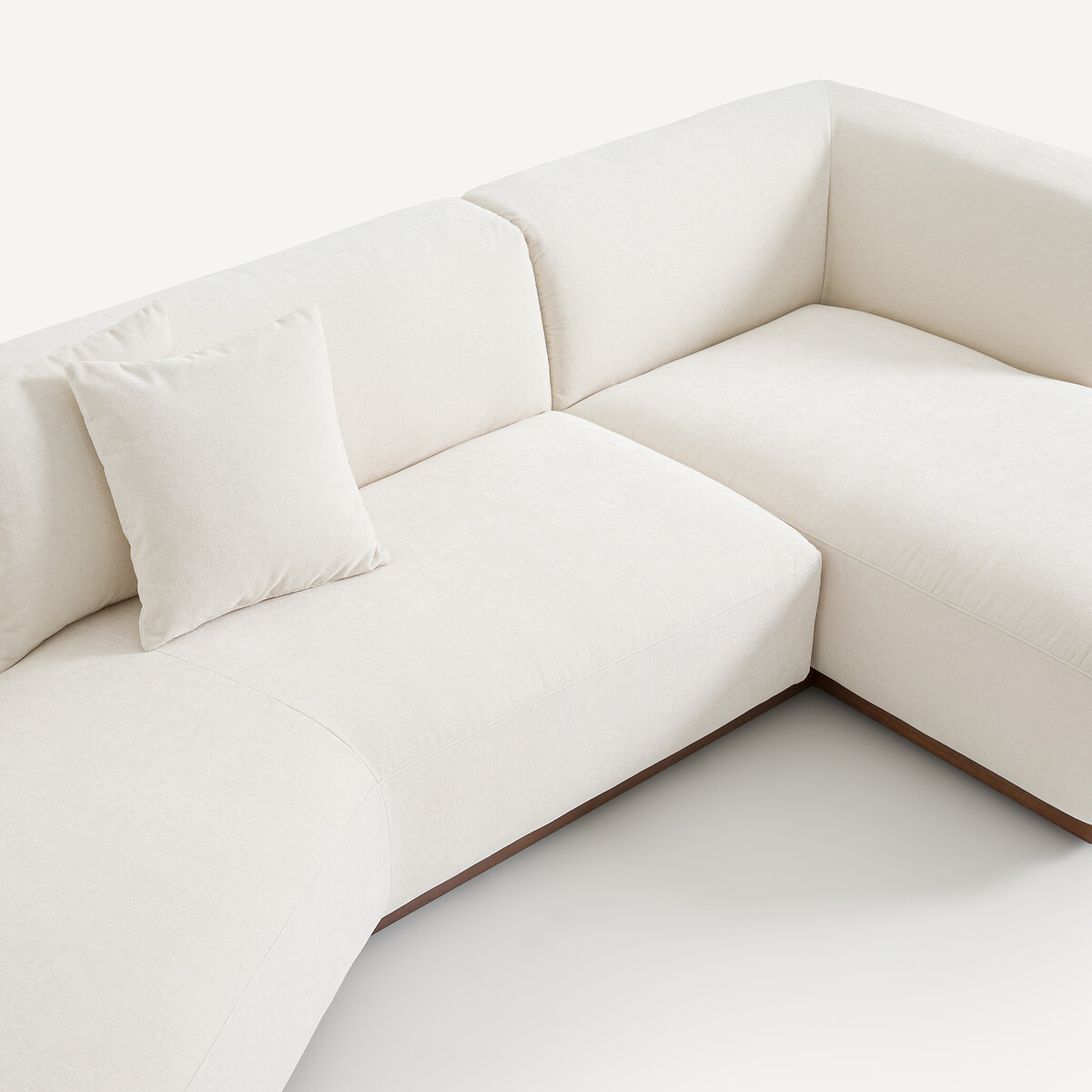Angle droit ouvert velours chenille, Jacopo blanc, AM.PM