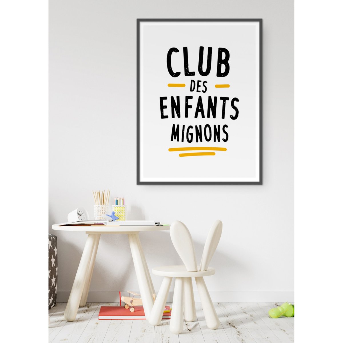 Affiche 'Club des Enfants Mignons' blanc, L'AFFICHERIE