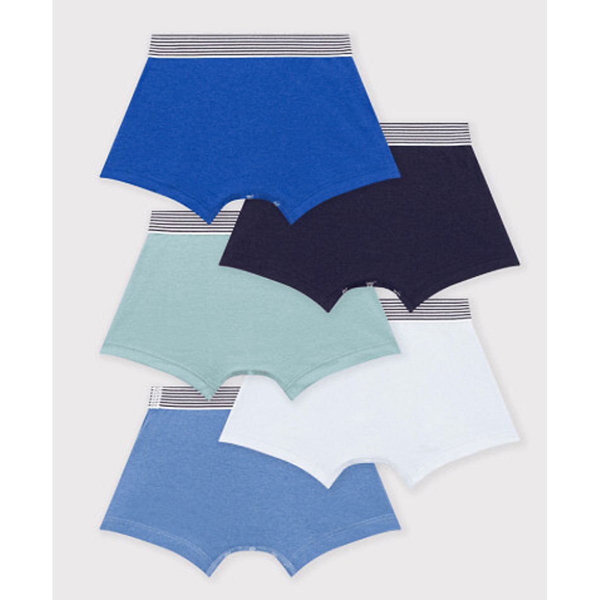 Pack of 5 Cotton Hipsters ecru , PETIT BATEAU