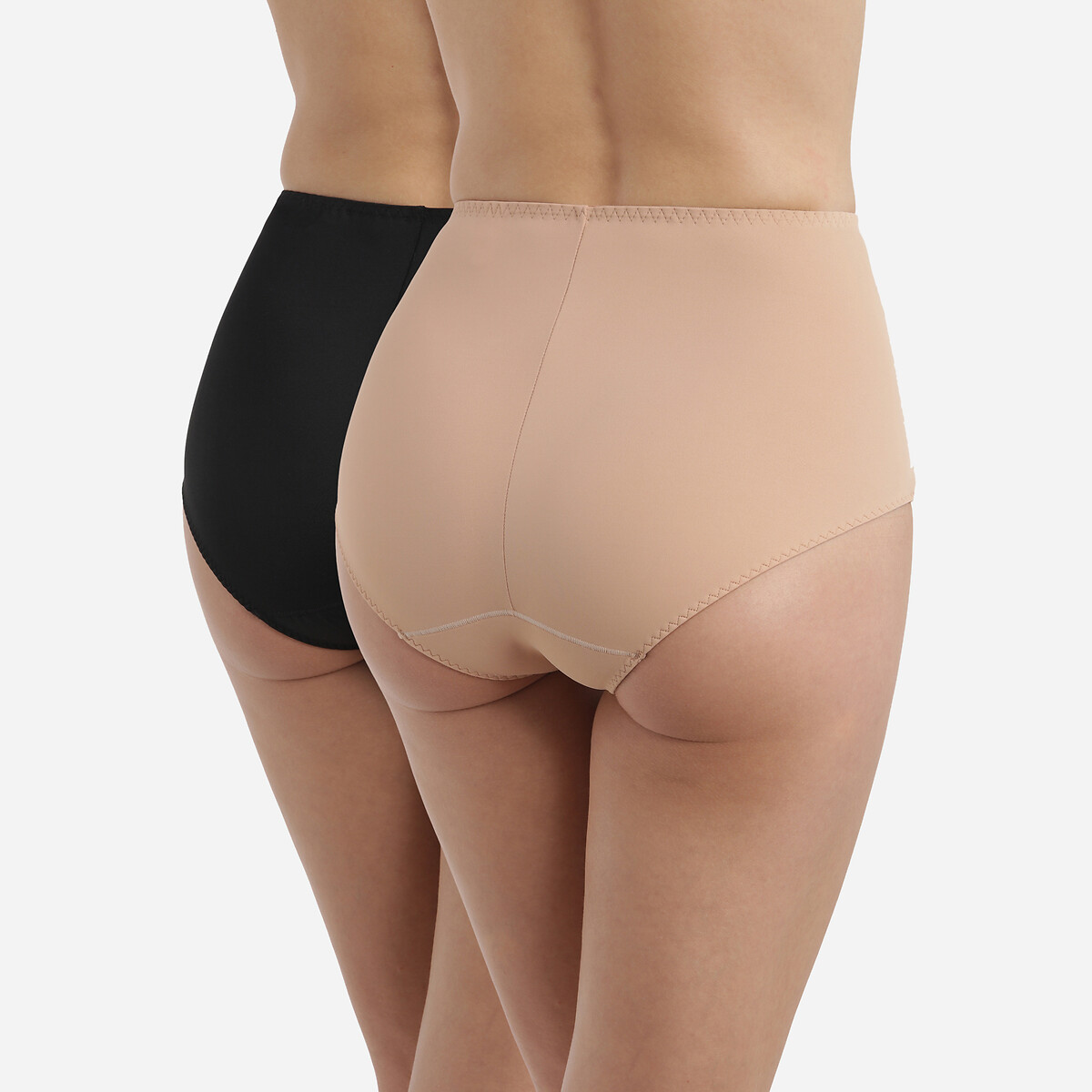 Lot de 2 culottes Ecodim ventre plat noir/peau, DIM