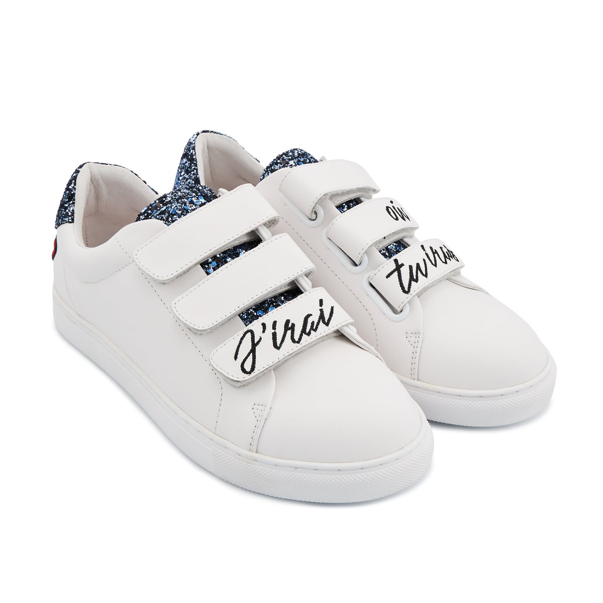 Baskets En Cuir Edith J'irai Ou Tu Iras blanc, BONS BAISERS