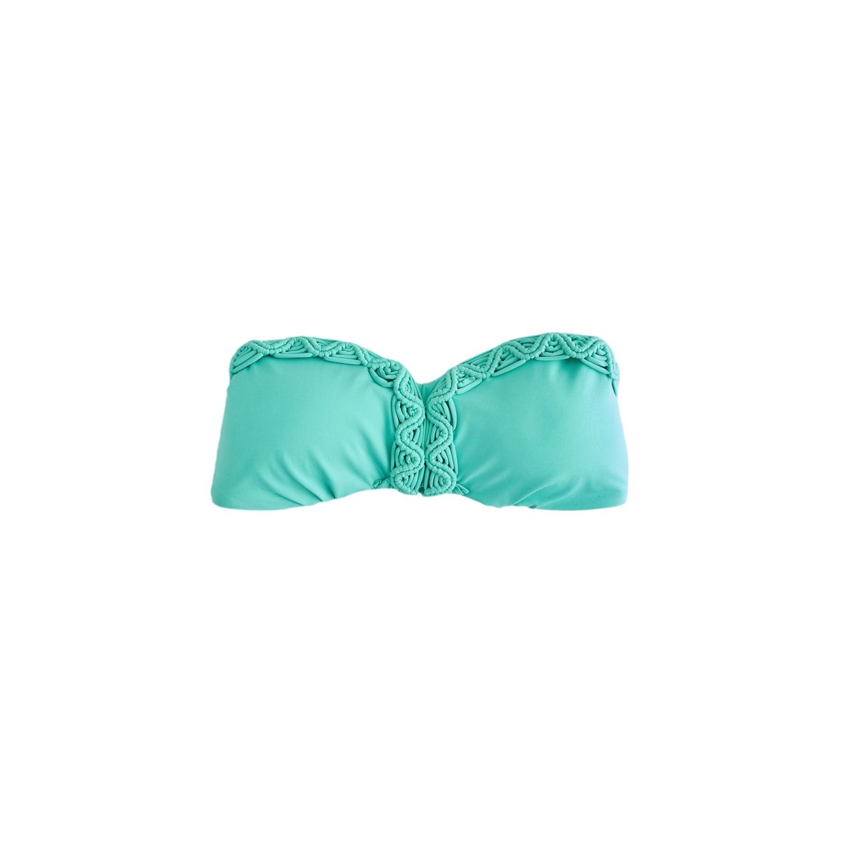 Haut de bikini bandeau en macramé vert, NEXT