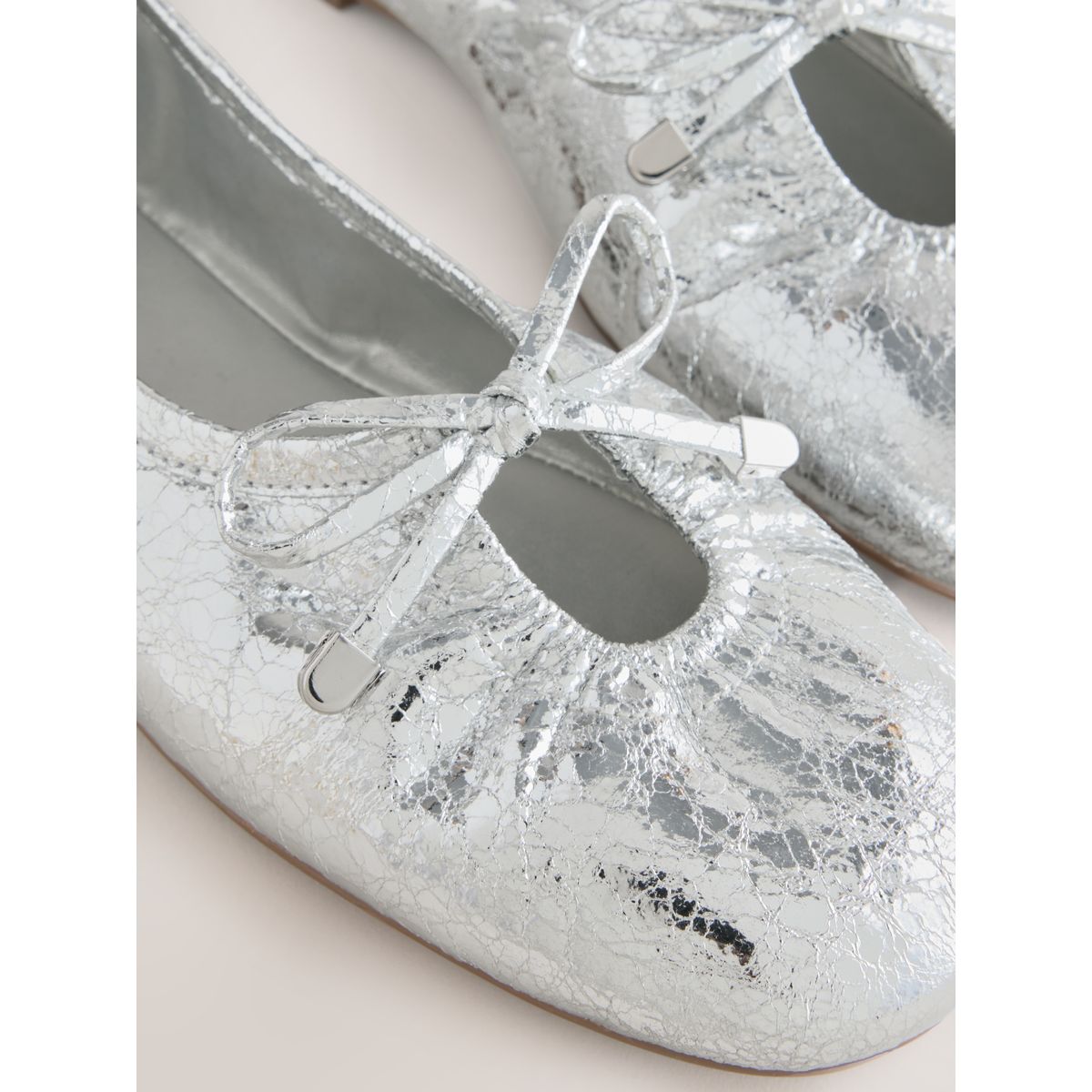 Ballerines à nouer forever comfort® argent, NEXT
