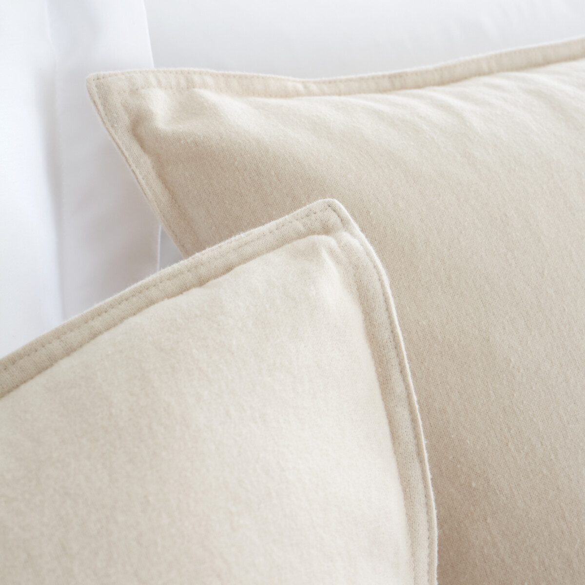 Brushed Embroidery Leaf Cotton Duvet Cover Set natural, BIANCA FINE LINENS