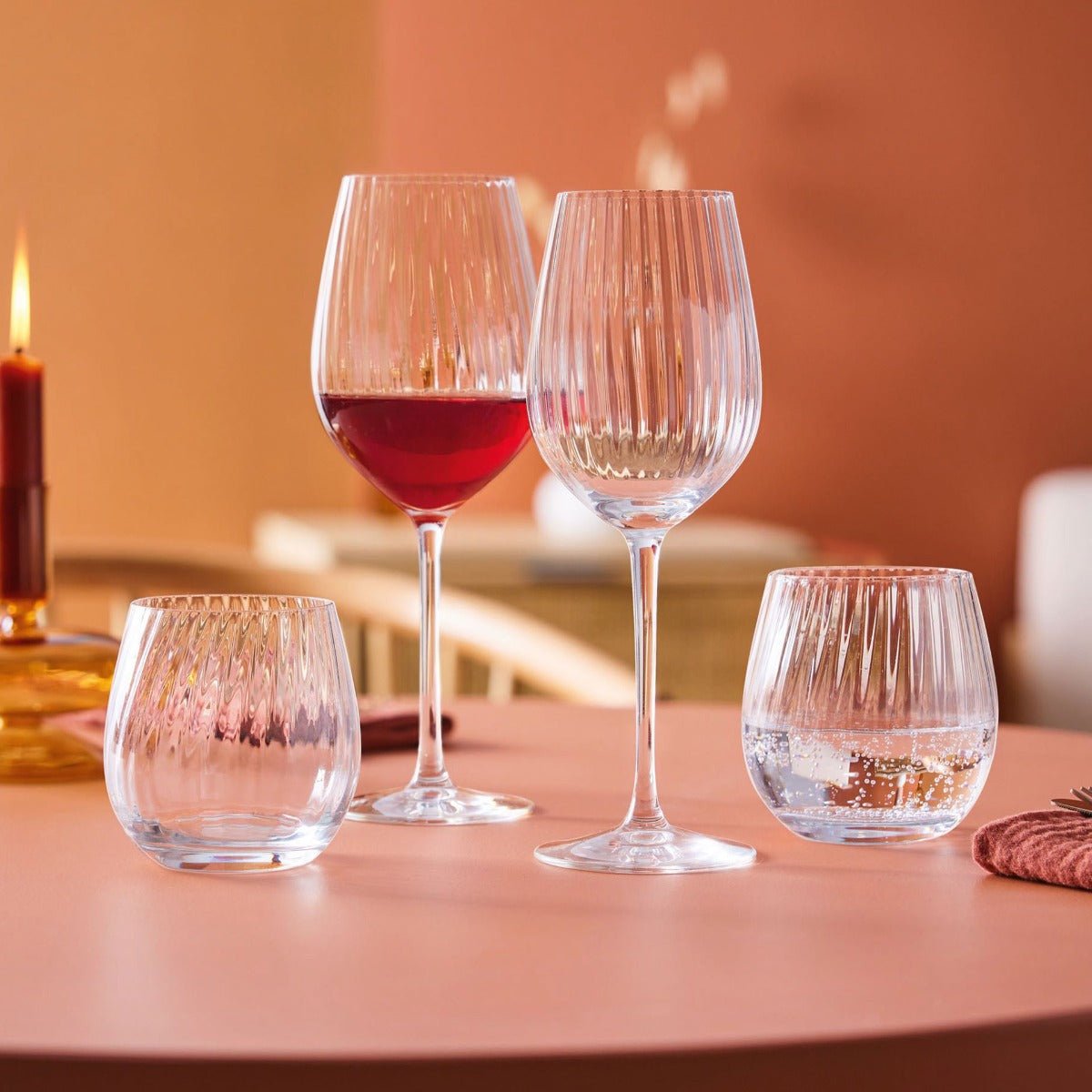 4 verres à eau 32 cl -SERENA LINES transparent, LUMINARC