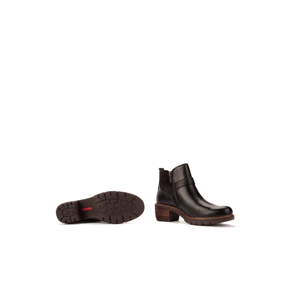 Bottines à talon cuir San Sebastia black, PIKOLINOS