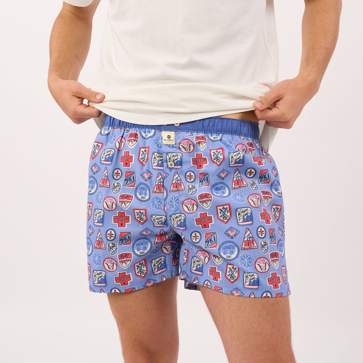 Caleçon en coton biologique FANTAISIE bleu, BILLYBELT